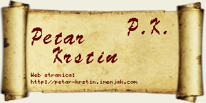 Petar Krstin vizit kartica